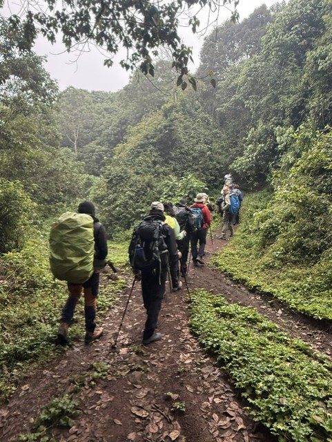 No início da expedição, entre os 2.000 e os 3.000 metros, caminharemos através da floresta tropical situada na base do Ki