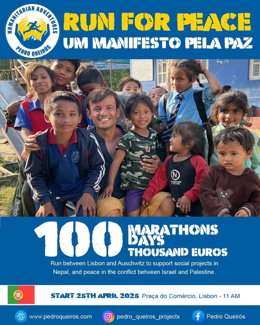 “Run for Peace”: Pedro vai correr 100 maratonas em 100 dias pela paz